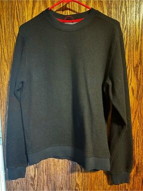 Men's Black Crewneck Wool Sweater - topo designs